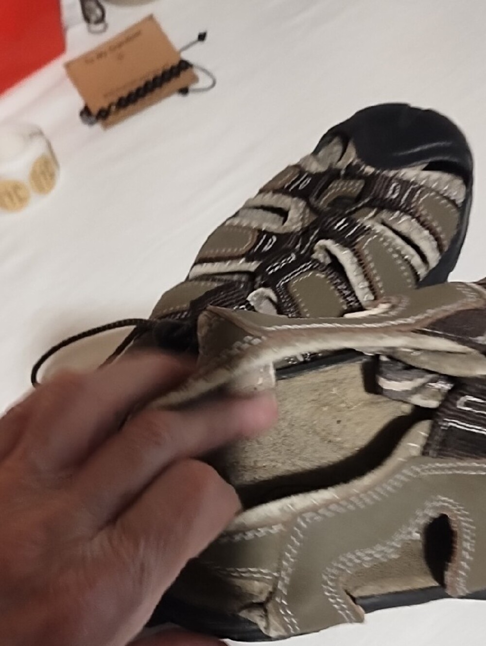 Skechers Olive Brown Mens Closed-Toe Sport Sandals Size 9 Good Condition. - Picture 3 of 9